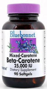 Bluebonnet Natural Beta-Carotene 25,000 IU 90 Softgels Front