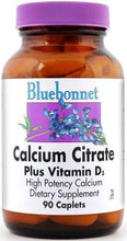 Load image into Gallery viewer, Bluebonnet Calcium Citrate Plus Vitamin D3 90 caplets Front