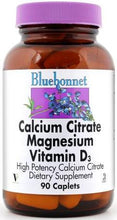 Load image into Gallery viewer, Bluebonnet Calcium Citrate Magnesium Plus Vitamin D3 180 caplets Front