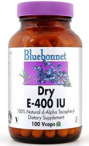 Bluebonnet Dry E-400 IU 100 capsules front