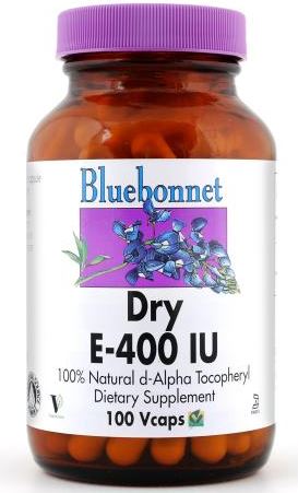 Bluebonnet Dry E-400 IU 100 capsules front