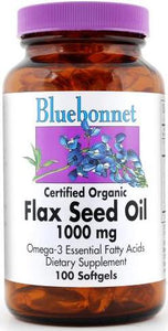 Bluebonnet Flax Seed Oil 1000mg 250 softgels Front