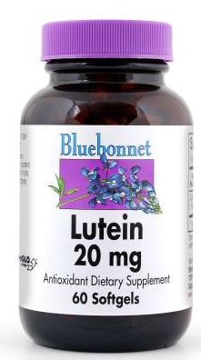 Bluebonnet Lutein 20mg 60 softgels Front