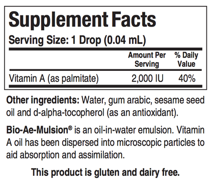 Biotics Research Bio-Ae-Mulsion Supplement Facts