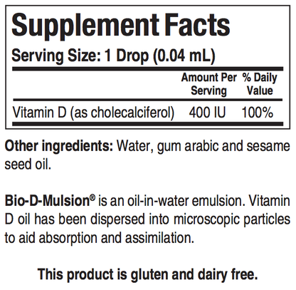 Biotics Research Bio-D-Mulsion Supplement Facts