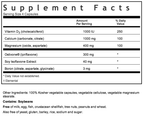 Bluebonnet Osteo-Bone Formula Supplement Facts